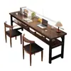 Mesa de Computador Longa de Madeira Maciça para Uso Doméstico, Mesa de Escrita para Quarto, Mesa de Estudo Quadrada Simples Reforçada para Estudantes