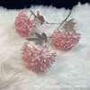 Flor artificial de hortênsia de madeira com 3 cabeças Caminho de casamento Flor de liderança Decoração de casa Flor de Ano Novo Flor de teto de salão de casamento Hortênsia de madeira