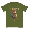 Algodón Transfronterizo Tf-Caw-F Divertido Meme de Gallo Camiseta Humorística para Hombre Camiseta Genial de Manga Corta Camiseta con Cuello de Marinero 100