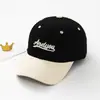 Boné de beisebol infantil INS, novo modelo de outono, chapéu de sol com letra bordada, boné casual versátil de bico de pato para meninos em estilo japonês e coreano