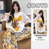 Pijama de Dibujos Animados 2025 para Mujer, Conjunto Lindo de Manga Corta y Pantalón Largo de Verano, Tallas Grandes, Estilo Japonés, Dulce, Se Puede Usar Afuera, Ropa de Casa