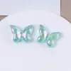 Parche de Mariposa de Colores Plateado AB Transparente Pasador Tocado Flor para Zapatos Material para Joyería DIY Accesorios Venta al por Mayor