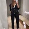 Novedad Otoño e Invierno 2025 Ropa para Mujer Traje Deportivo Casual de Venta Caliente en Amazon Sitio Independiente Transfronterizo Europeo y Americano Cárdigan Superior