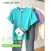 Camiseta premium de algodón de Xinjiang para hombre y mujer, 300g de algodón peinado estilo americano, manga corta, nicho, top de verano