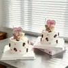 Decoración para Pastel del Día de San Valentín Qixi 2026 Corazón de Goma Blanda Oso Abrazando Pareja Confesión Decoración para Hornear Inserto
