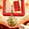 Guochao Zodíaco Ovelha Folha de Ouro Pingente para Celular Vela Suave Corda Vermelha Pingente Presente de Ano Novo Lembrança Corporativa Atacado