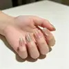 Uñas Portátiles de Color Sólido con Degradado Rosa, Parches para Uñas Más Vendidos Transfronterizos, Arte de Uñas de Alta Gama y Elegante, Piezas de Uñas Postizas