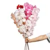 Galhos de flor de cerejeira artificiais, árvores de flor de cerejeira, decorações de casamento de plástico, flor de pessegueiro e flor de pereira para interiores, sala de estar, piso e teto, guirlandas de flores artificiais