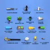 Kit de Experimento Científico Motor Pequeño Engranajes Accesorios Modelo DIY Hecho a Mano Juguete Ventilador Coche de Tracción en las Cuatro Ruedas Eléctrico