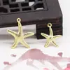 Joyería Hecha a Mano DIY Colgante Tridimensional de Estrella de Mar Pequeña Cobre Accesorio con Tema Oceánico Aretes Pulsera Collar Material B224
