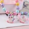Versión coreana de collar de perlas pulsera traje collar de unicornio accesorios para bebé niña kulomi collar para niños al por mayor