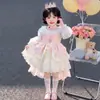Vestido Infantil Lolita 2026 Novo Outono Menina Doce Vestido Princesa Infantil Elegante Formal Vestido Saia