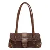 Bolso de hombro para mujer moderno y sencillo, bolso de mano vintage con tachuelas, diseño elegante para el uso diario, bolso de axila, bolso de hombro