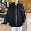 Camisa de Etiqueta Retro para Hombre Primavera Delgada Estilo Coreano Moderna Holgada Atractiva Top Marca de Moda Camisa Chaqueta