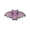 Broche de Calavera Fantasma Oscuro Gato Negro de Halloween Divertido Calavera Insignia de Metal en Inglés Pequeño Regalo