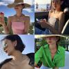 Collar de cuentas de plata esterlina S925 para la fiebre, producto único para usar por bloggers de INS, ágata, turquesa, cadena de clavícula apilable