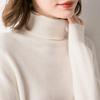 Suéter de Lana de Cuello Alto para Mujer 100% Lana Pura Suéter Tejido Otoño e Invierno Nuevo Suéter Elegante Holgado Base Suéter de Cachemira