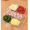 Bandeja de Servicio Dividida para el Hogar para Cocina Montada en la Pared Multifuncional Plato de Condimentos para Olla Caliente para Almacenar Ingredientes como Cebollín, Jengibre y Ajo