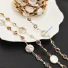 Accesorios de Cadena para Joyería DIY Cadena de Perlas y Cristal Color Glaseado Sellador Conservante de Color Cadena Hecha a Mano Collar Pulsera Material para Ropa Cadena