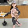 Conjunto Deportivo y Casual de Oso Lindo para Niñas, Conjunto de Dos Piezas Moderno y Elegante para Bebés Niñas, Ropa de Primavera para Niños Pequeños y Medianos