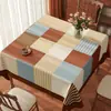 Toalha de Mesa Quadrada Estilo Americano, Impermeável, à Prova de Óleo, Lavável, Capa de Mesa de Jantar em PVC, Capa Pequena para Mesa Quadrada, Pano para Mesa de Centro com Ambiente