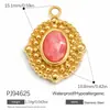 Yuhui Accesorios para Joyería DIY de Acero Inoxidable Transfronterizo Colgante de Piedra Natural en Forma de Corazón Gota de Agua Estrella Sol Accesorios DIY