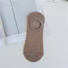 Calcetines Invisibles de Canalé con Rayas Verticales de Colores, Calcetines Bajos Antideslizantes para Primavera y Verano, Calcetines Tipo Boat Básicos Versátiles para Hombres y Mujeres