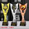 Trofeo de cristal de snooker de ocho billares negros, resina, metal, hombre dorado, creativo, conmemorativo del campeonato de snooker