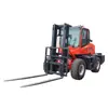 Carretilla Elevadora Todoterreno de Tracción en las Cuatro Ruedas, Vehículo Hidráulico Multifuncional de Elevación y Transporte, Carretilla Elevadora Todoterreno de 5 Toneladas, 6 Toneladas para Sitios de Construcción