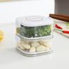 Caixa de Armazenamento de Cebolinha Gengibre Alho para Cozinha Geladeira Cebolinha Pequenos Ingredientes Caixa para Manter Fresco Quadrada Grau Alimentício Drenável Caixa para Preparar Pratos Porcionamento