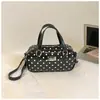 Bolsa de Mão com Bolinhas e Estrelas Fresca e Estilosa Estilo Coreano, Bolsa Almofada Tendência de Nicho, Bolsa de Ombro Único Transversal