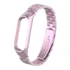 Adecuado para correa de Xiaomi Mi Band 56, Pulsera de Acero Inoxidable Sólido de Tres Eslabones con Estructura de Hebilla a Presión y Caja Metálica, Directo del Fabricante