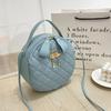 Nova bolsa redonda pequena bolsa de mão 2023 bolsa feminina bolsa de mulher comércio exterior atacado bolsa losango bolsa pequena bordada