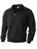 Sudadera Pulóver de Medio Cierre de Nuevo Estilo Europeo y Americano con Cuello Camisero, Ropa Casual para Hombre, Directo de Fábrica