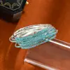 Pulsera Elástica Europea y Americana Transfronteriza para Mujer con Incrustaciones de Diamantes, Pulsera de Múltiples Capas Enroscada de Circonita Colorida, Lujo Ligero, Pulsera Simple y Exquisita