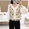 Estilo Étnico Nuevo Casual Tejidos de Punto Bordados Bordados Temperamento Ropa para Mujer Venta al por Mayor Estilo Corto Tendencia Estilo Chino