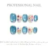[Flor] Gato Ojo de Gato Perseguidor de Luz Azul Manicura Flor Seca Hada Blanqueamiento Diario Manicura Corta Puramente Hecha a Mano Manicura Portátil