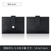 Portatarjetas de Cuero para Llevar en el Bolsillo Transfronterizo Ranura Grande para Tarjetas Portatarjetas Pequeño Ranura Múltiple para Tarjetas Compacto de Cuero PU para Mujer Portatarjetas