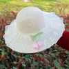 Sombrero para Mujer Sombrero de Sol de Verano Sombrero de Rafia de Moda para Madres de Mediana Edad y Mayores Sombrero de Sol de Ala Ancha Sombrero de Pescador