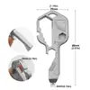 Herramienta de Llave 24 en 1 Colgante de Acero Inoxidable Mini Portátil Herramienta para Exteriores Llave de Tornillo para Bicicleta