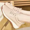 Novos Mocassins Slip-on de Solado Macio Sapatos Pequenos de Couro Solado Grosso Sapatos Preguiçosos de Feijão One-Step Sapatos Confortáveis para Maternidade Dropshipping Transfronteiriço