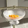 Prato de Frutas Drenante Estilo Ins Simples com Pés Altos Bolso para Frutas e Lanches Prato Doméstico Sala de Estar Mesa de Centro Prato para Frutas Secas e Lanches