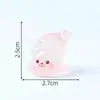 Fofa estatueta de ursinho de pelúcia na cor creme rosado, perfeita para decorações DIY de casas de bonecas, acessórios de carro ou como um pequeno enfeite de mesa