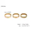 Moda Ins Nuevo Lujo Accesible Anillo de Diamante Trébol de Cuatro Hojas para Mujer Acero Inoxidable Chapado en Oro de 18 Quilates Joyería Simple de Gama Alta