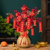 Qiaozhixi Nova Decoração de Vaso para Sala de Estar Decoração de Saco de Dinheiro Balde de Bênção de Frutas da Fortuna Decoração para Mudança de Casa Presente