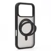Funda con soporte giratorio de 360 grados, compatible con Apple 17 Pro, con textura similar a la piel, adsorción magnética y un diseño que soporta el botón de la cámara para tomar fotos fácilmente