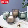 Fabricante Personalizado Doble Sección Colorido Portavelas Vertical Contenedor Difusor de Aroma Portavelas de Vidrio para Aromaterapia Botella Vacía Impresa con Logo