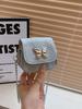 Estilo coreano Texturizado Bolsa Pequena Verão Feminino 2024 Novo Mini Batom Crossbody Bolsa Simples Borboleta Corrente Bolsa de Ombro