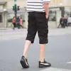 Overol Fresco de Verano Estilo Nuevo Color Sólido Marca de Moda Pantalones Cortos Sueltos Casuales Versátiles Pantalones de Playa de Moda Pantalones de Longitud Media