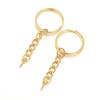 Venta Caliente Transfronteriza Llavero Electrochapado Anillo de Metal con Cadena Colgante Ojo de Carnero DIY Llavero Colgante Anillo de Hierro Accesorios